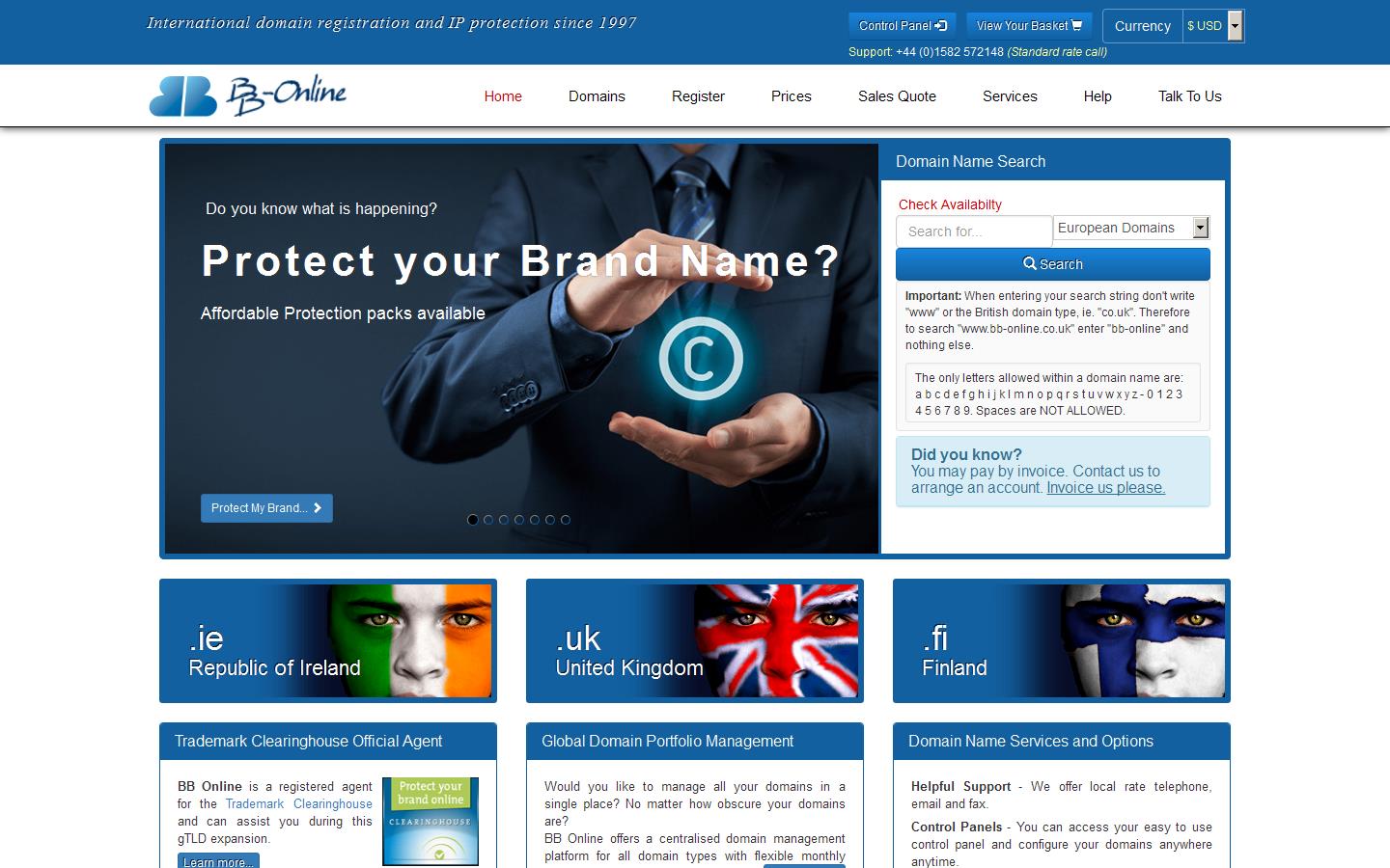 B B Online UK Ltd Website
