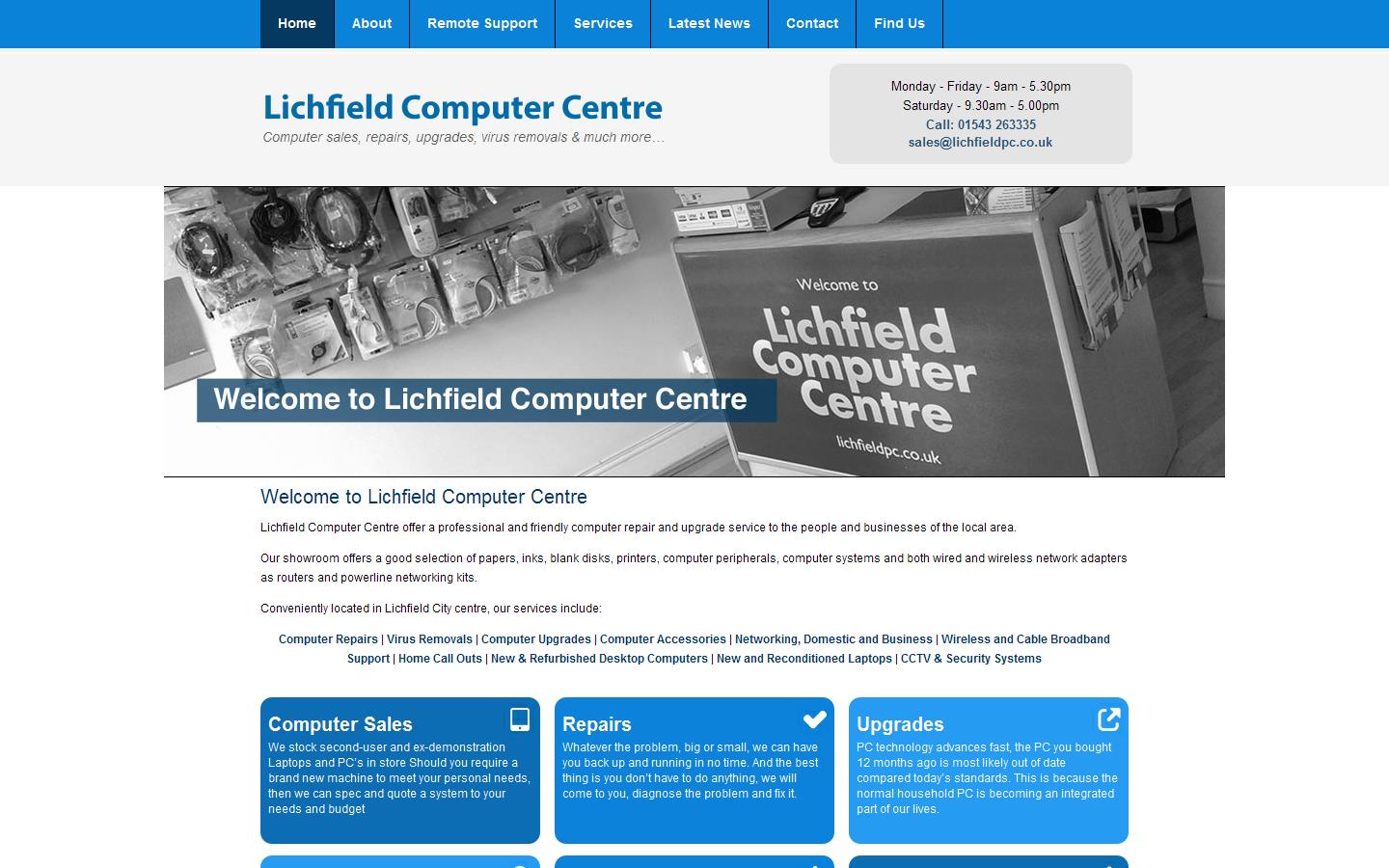 Lichfield Computer Centre Website