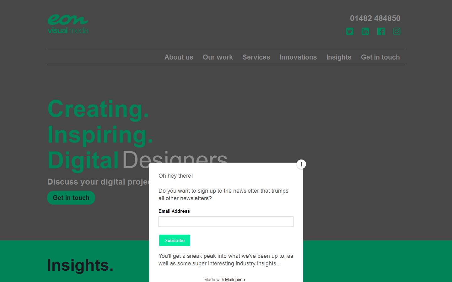 Eon Visual Media Website