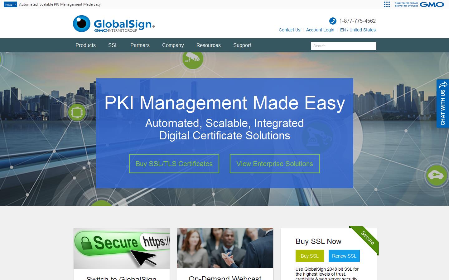 G M O Globalsign Ltd Website