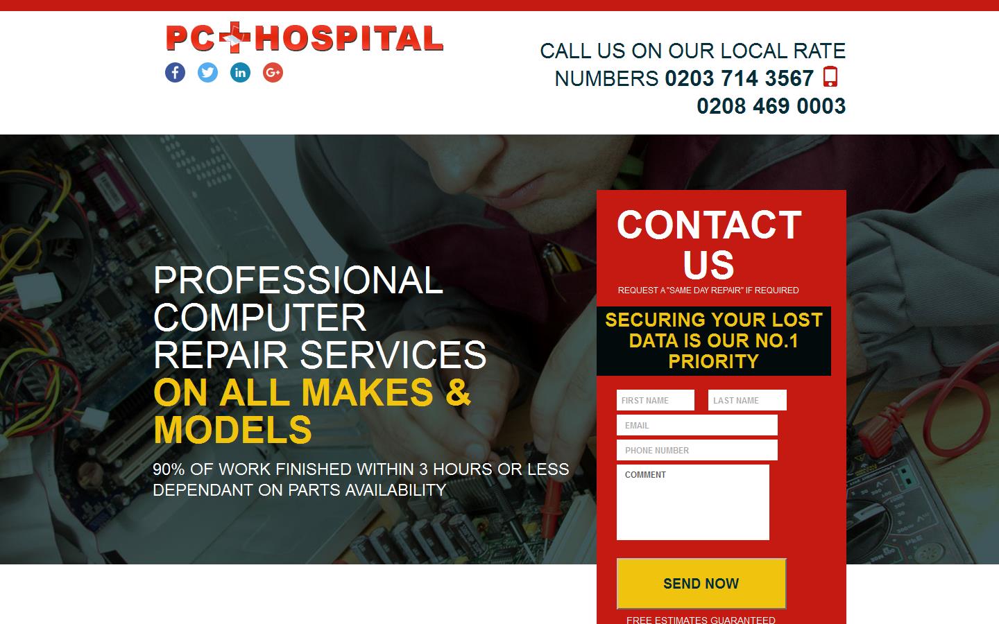 P C Hospital Website