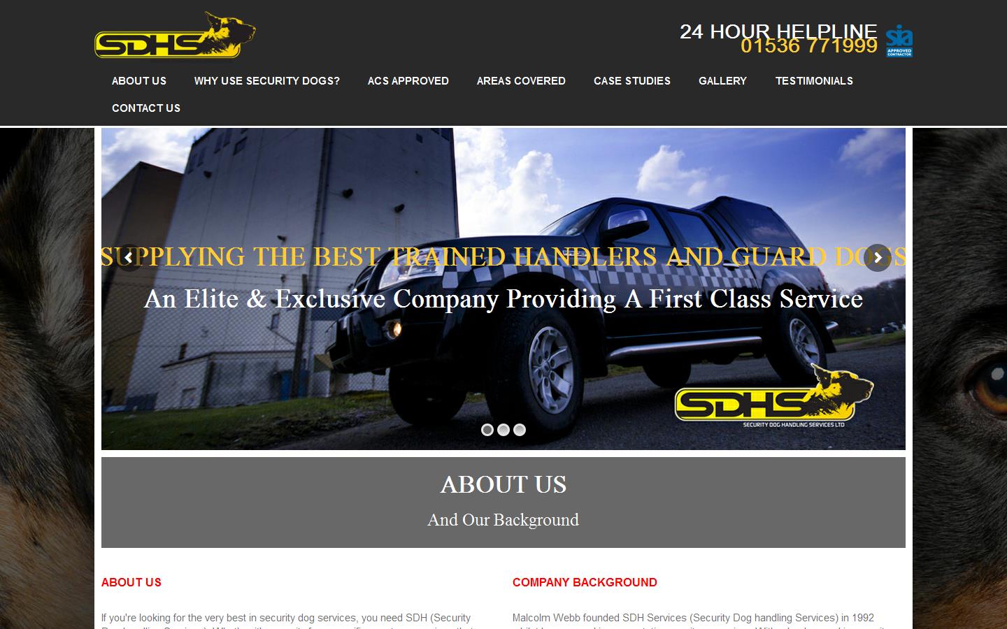 Security Dog Handling Services Website