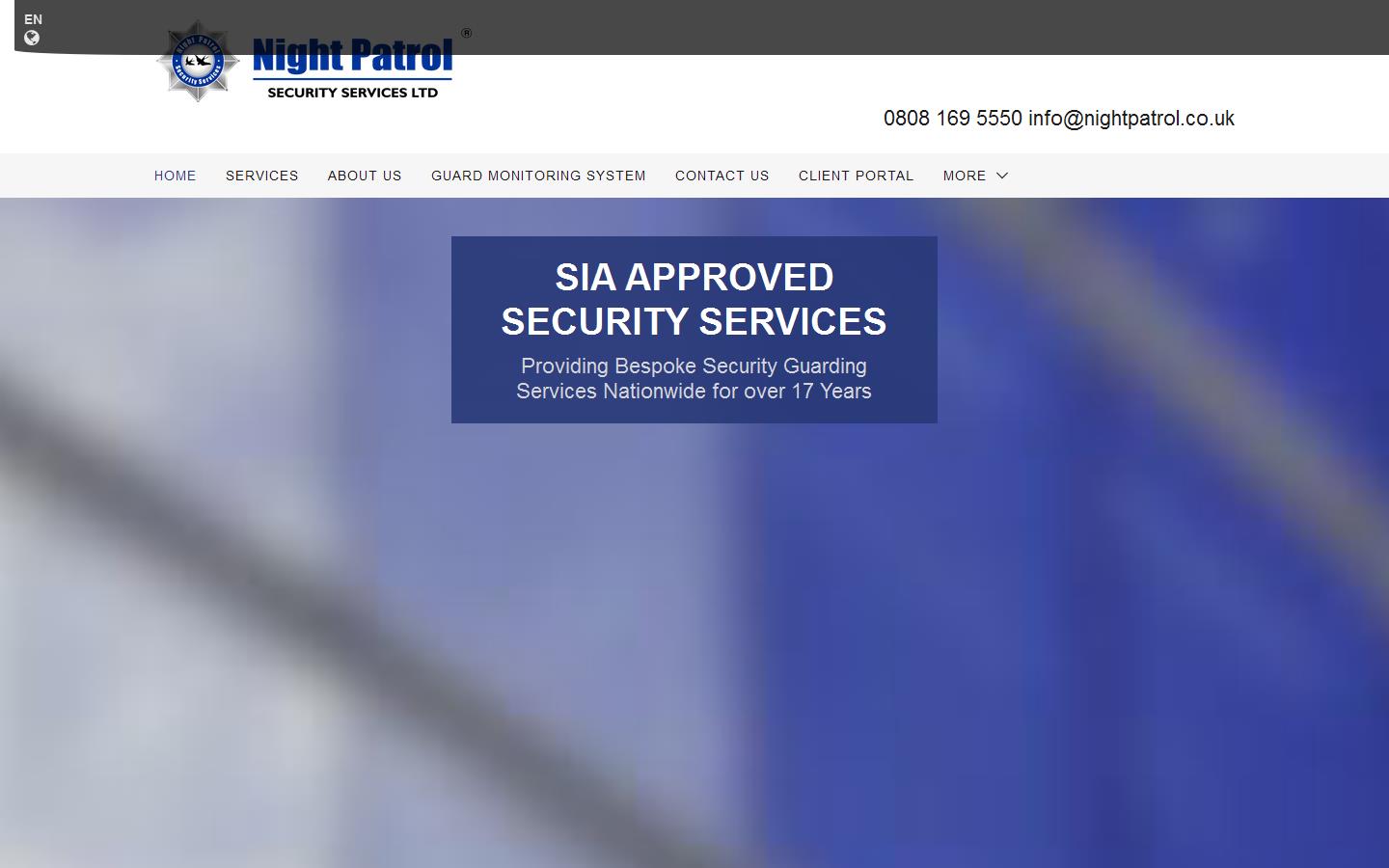 Night Patrol Security Services Website