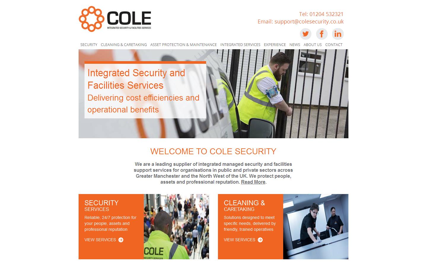 Cole Security Services Ltd Website