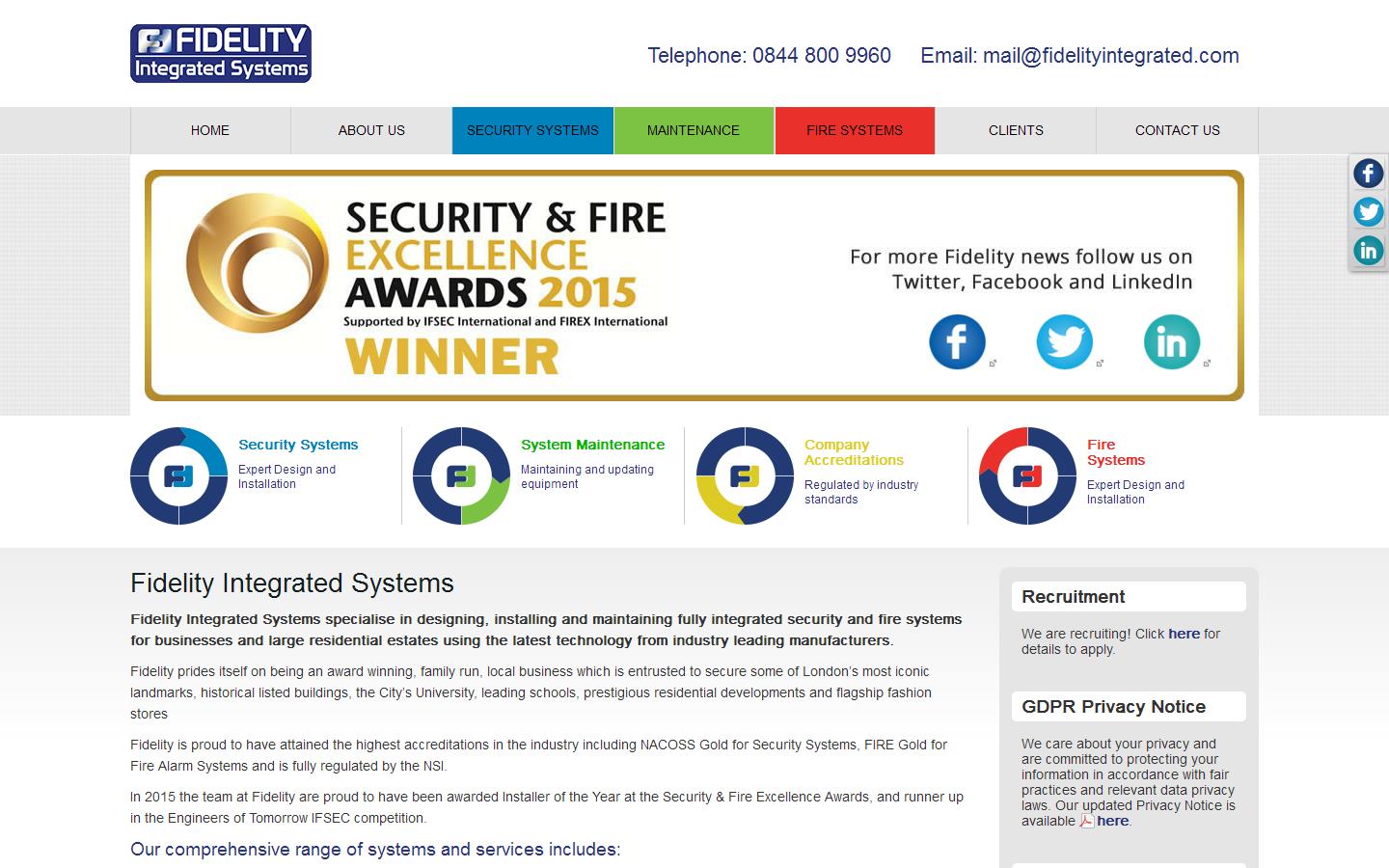 Fidelity Integrated Systems Ltd Website