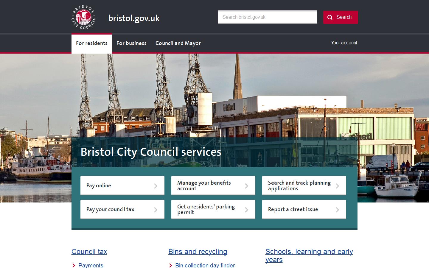 Bristol City Council Security Services Website