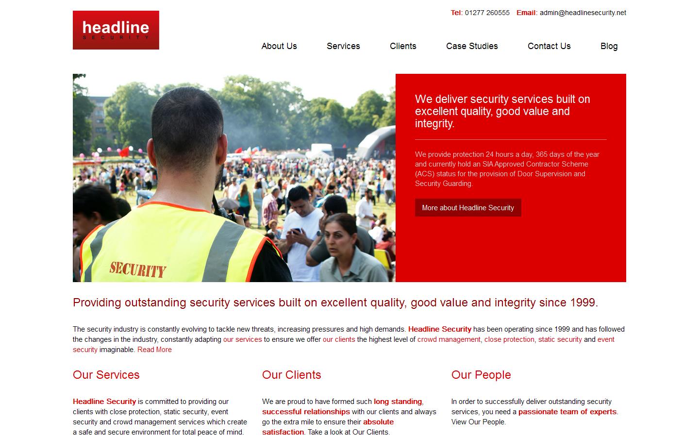 Headline Security Ltd Website