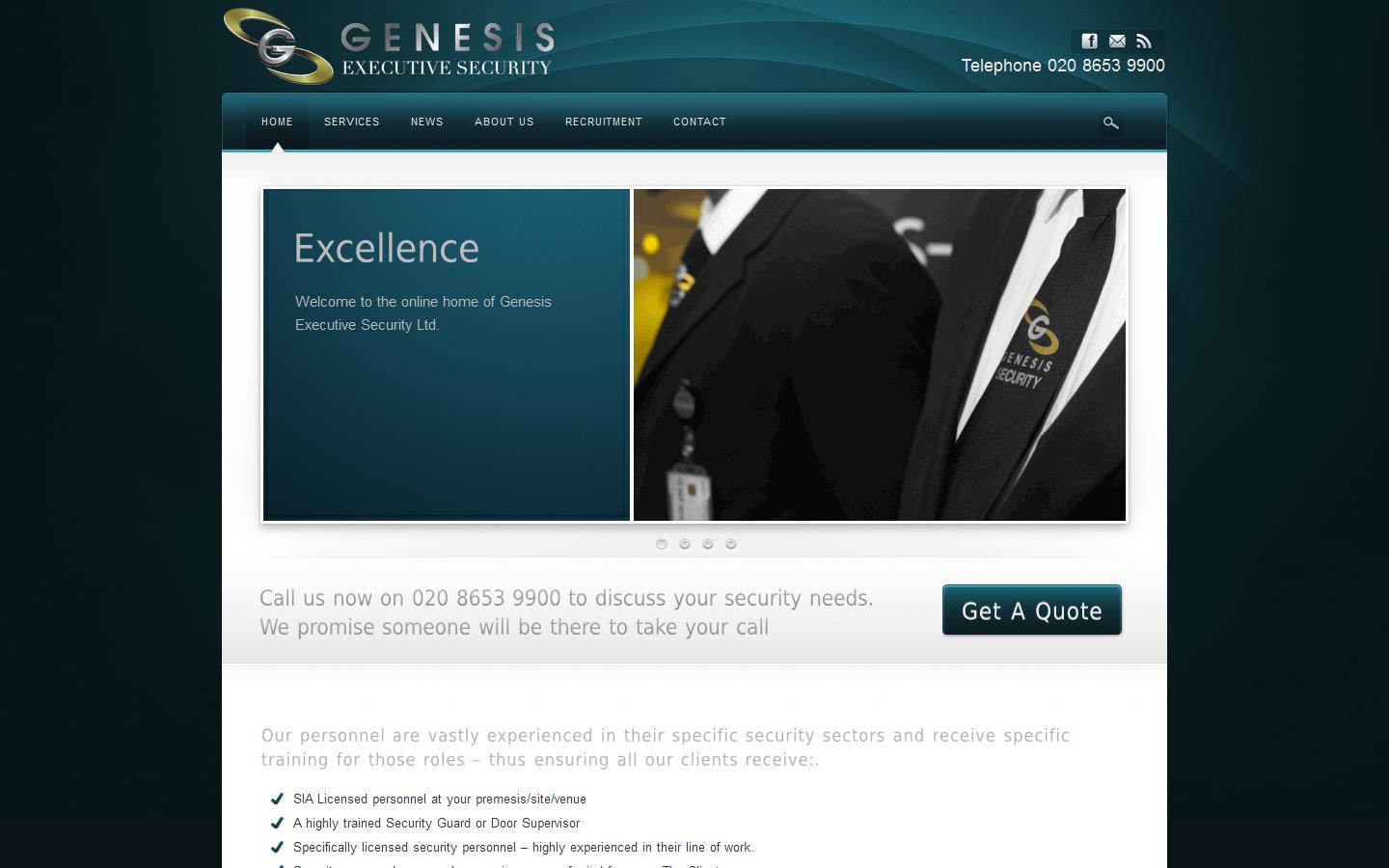 Genesis Executive Security Ltd Website