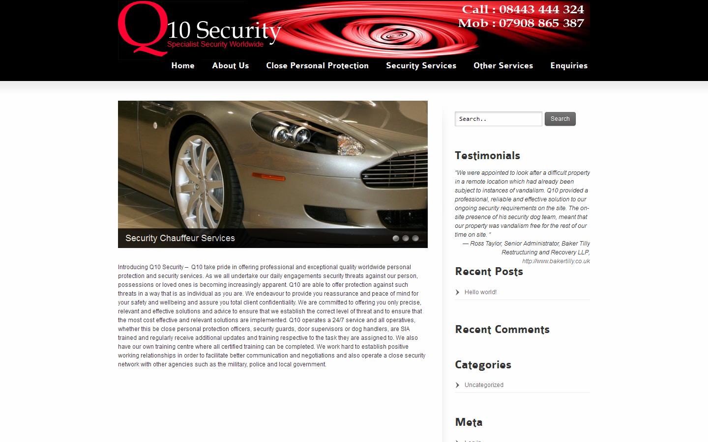 Q10 Security Services Website