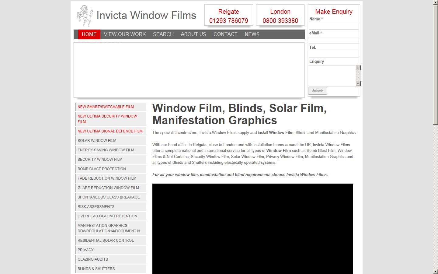 Invicta Window Films Ltd Website