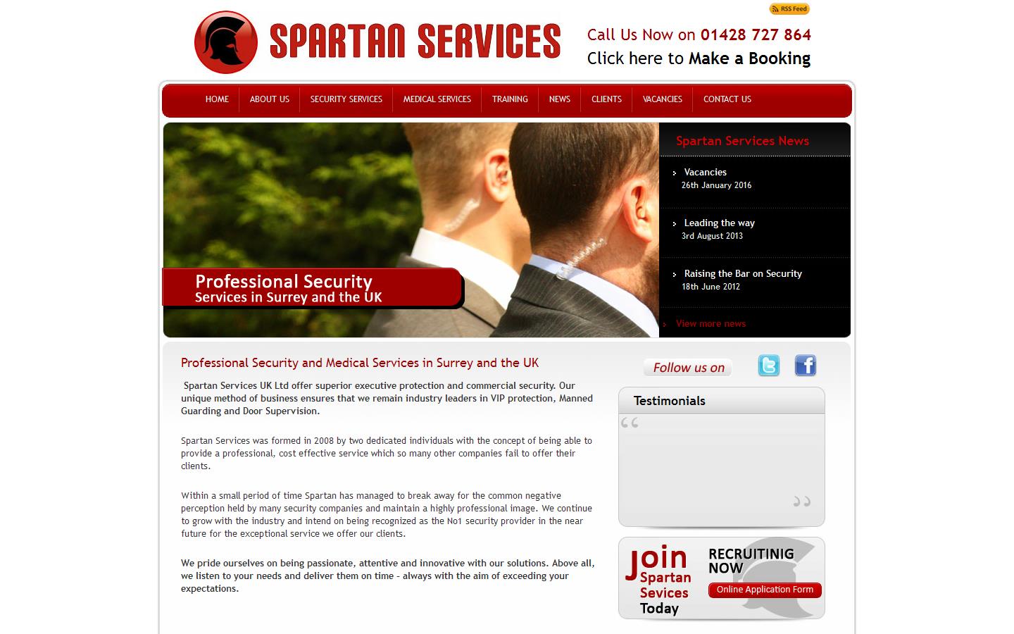 Spartan Services Website