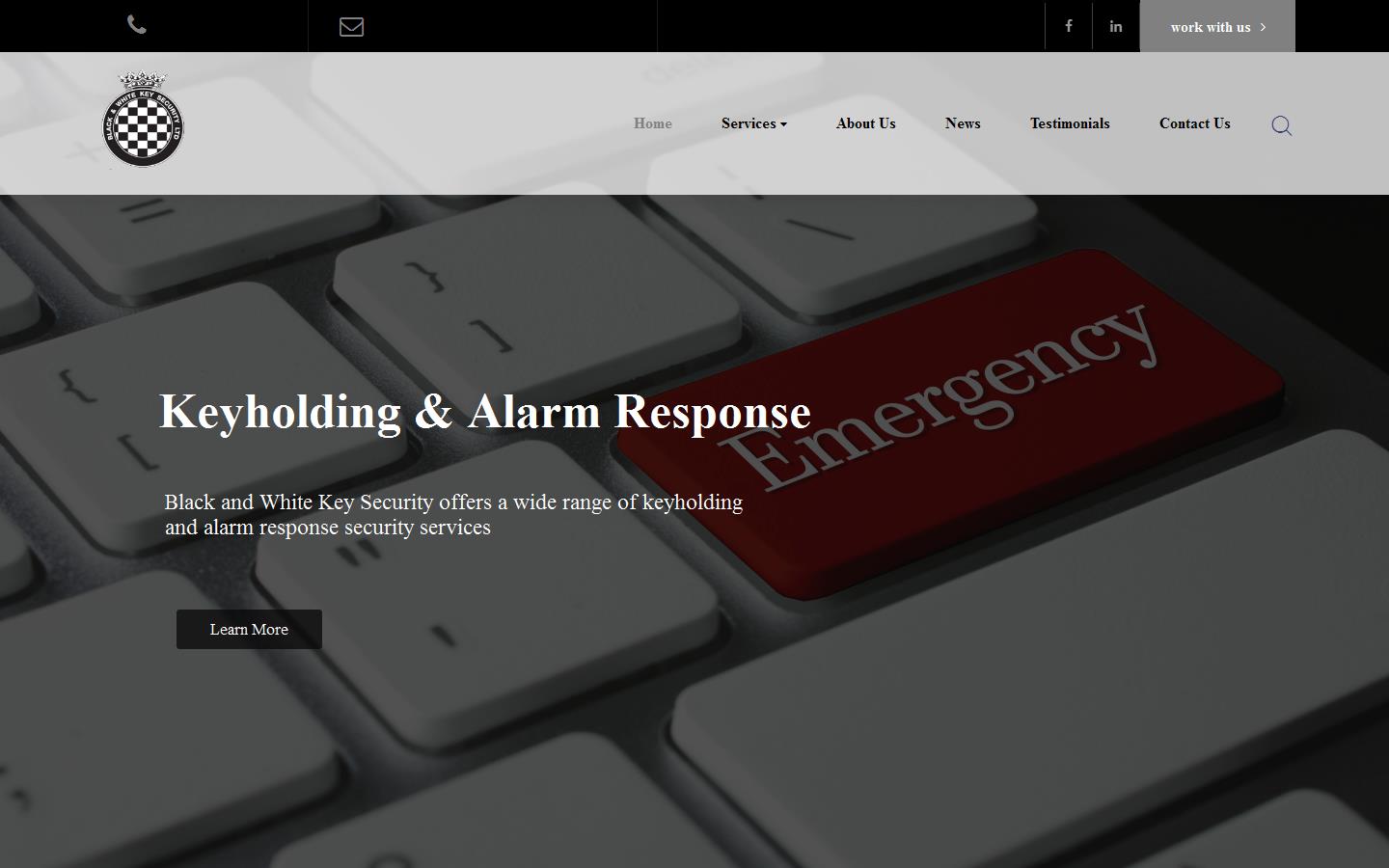 Black & White Key Security Ltd Website