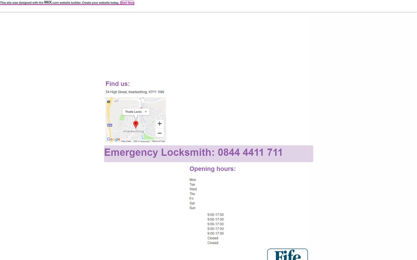 Thistle Locks & Alarms Website