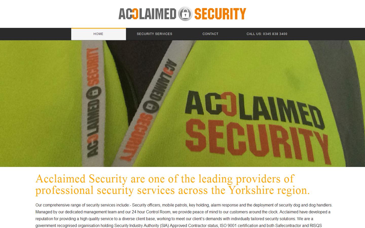 Acclaimed Security Ltd Website