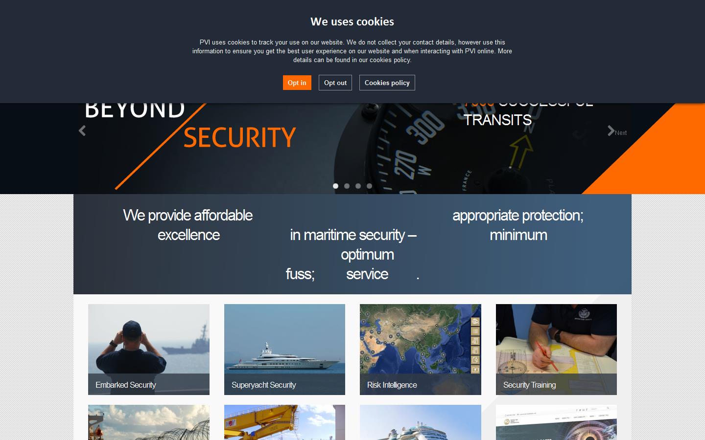 Protection Vessels International Ltd Website