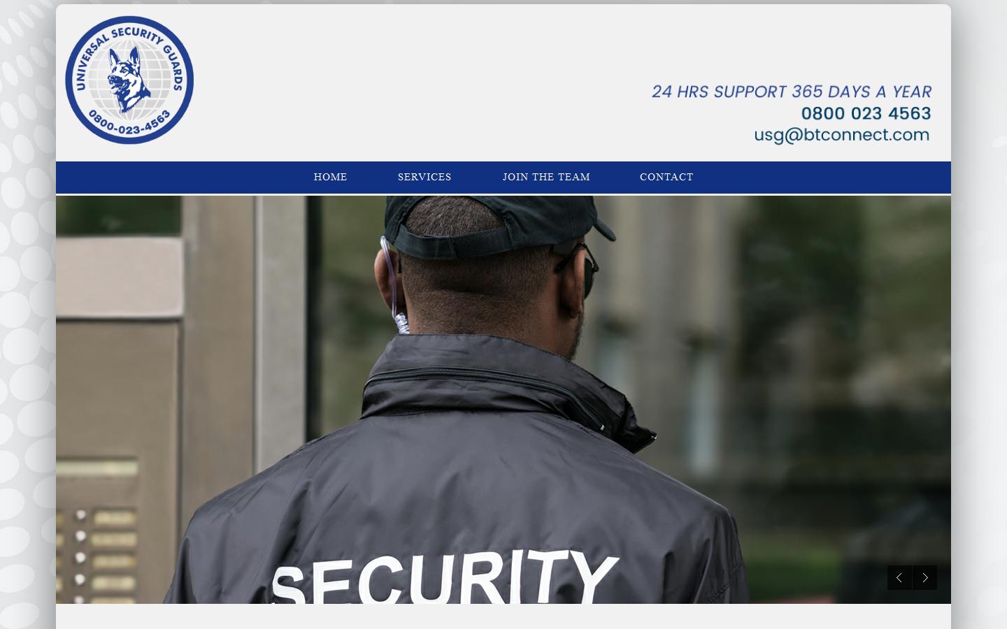 Universal Security Guards GB Ltd Website