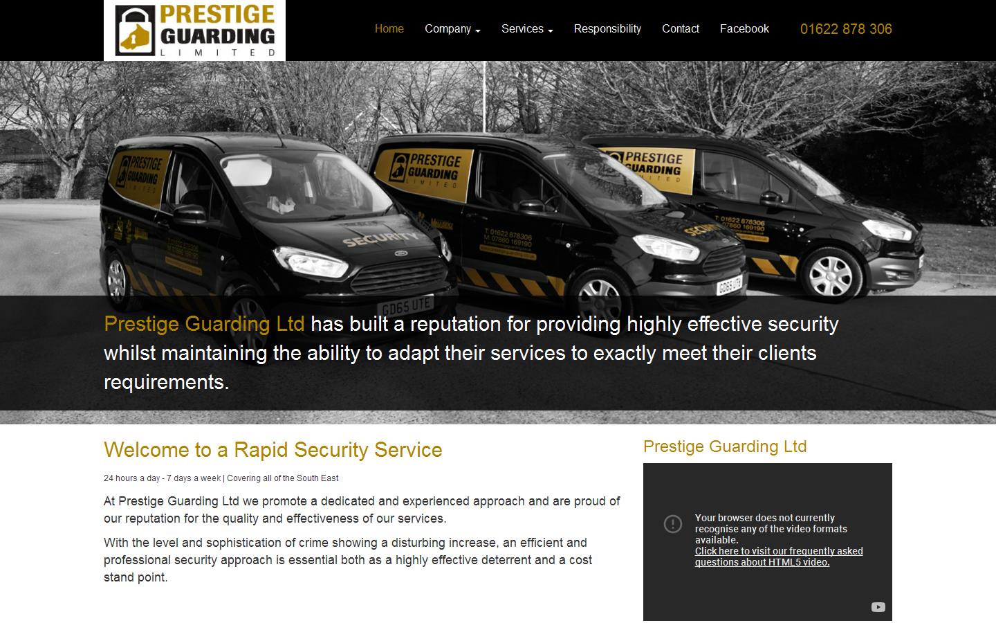 Prestige Guarding Ltd Website