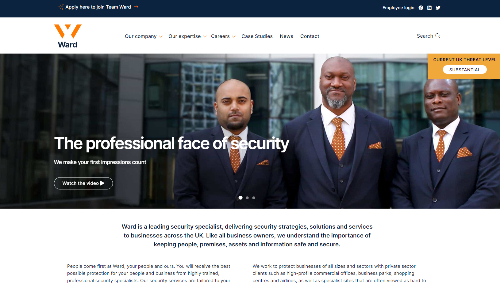 Ward Security Website