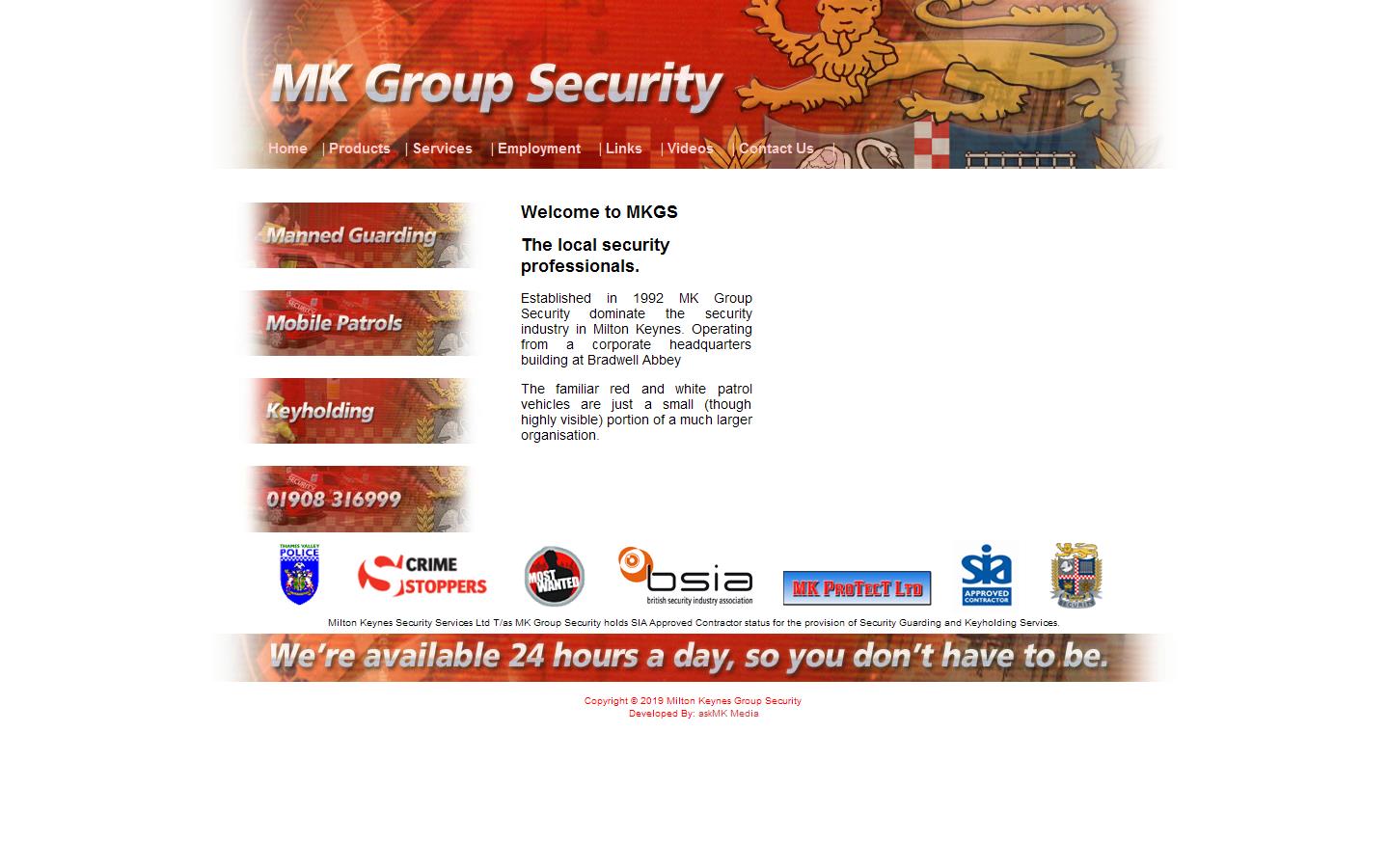 M K Group Security Website