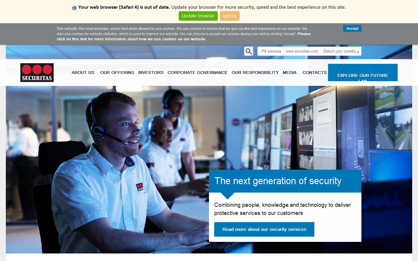 Securitas Security Services UK Ltd Website