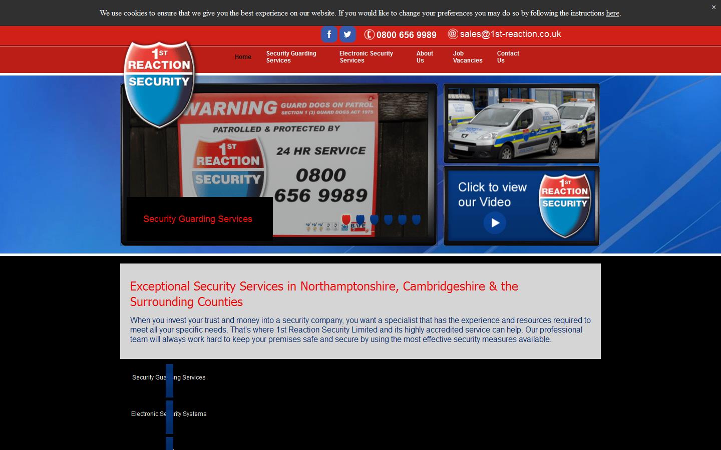 1st Reaction Security Ltd Website