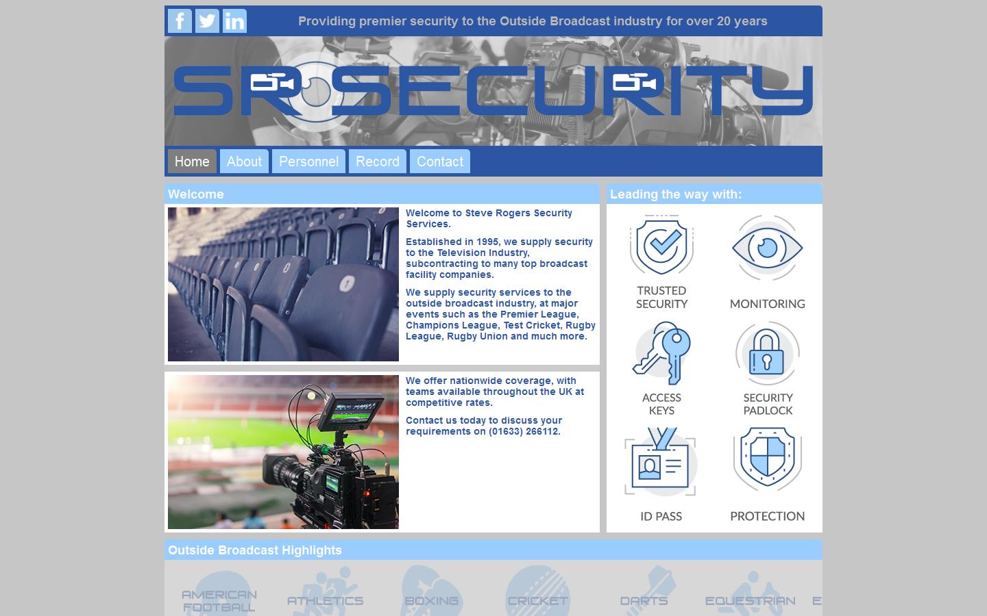 Steve Rogers Security Services Website