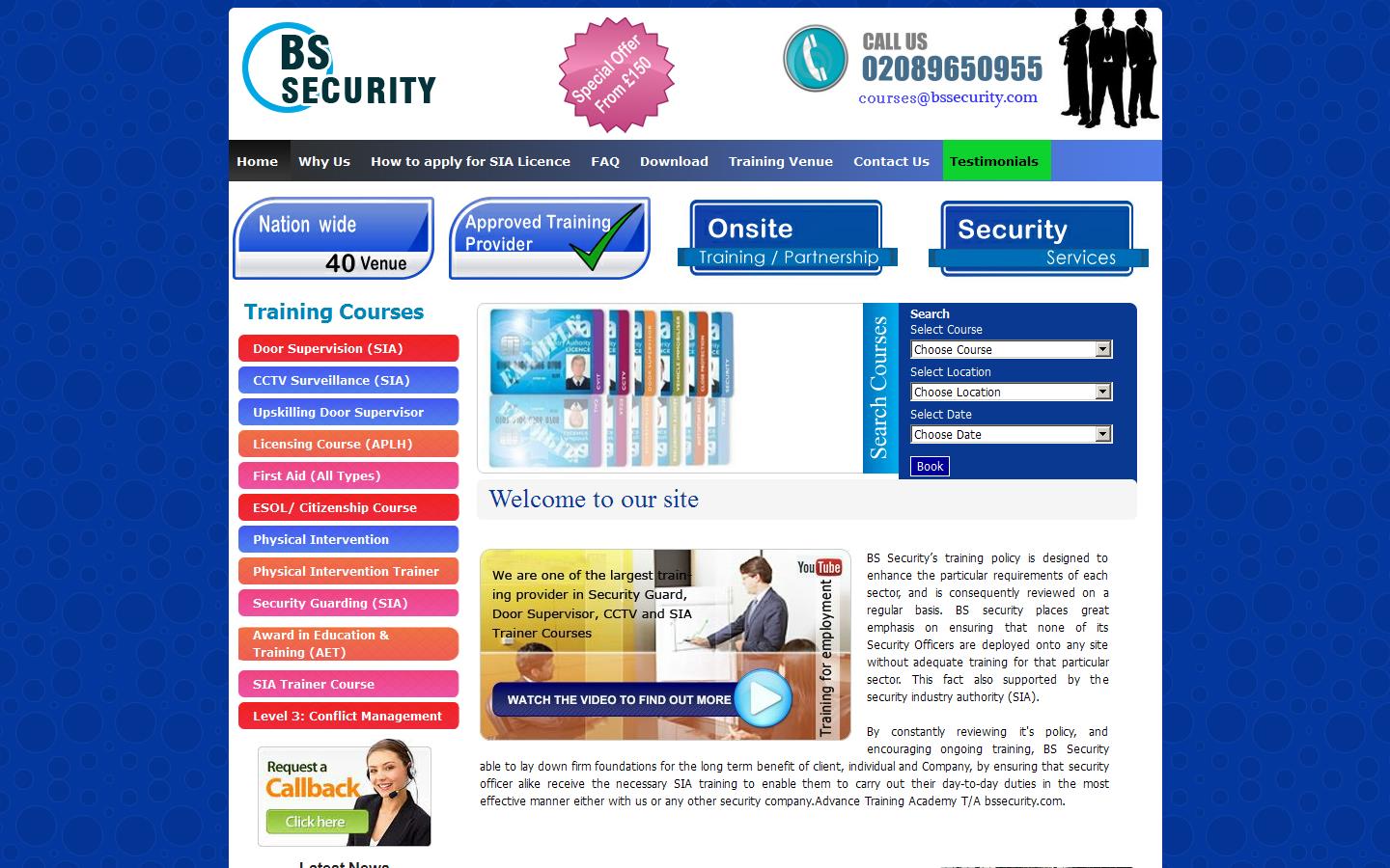 B S Security Website