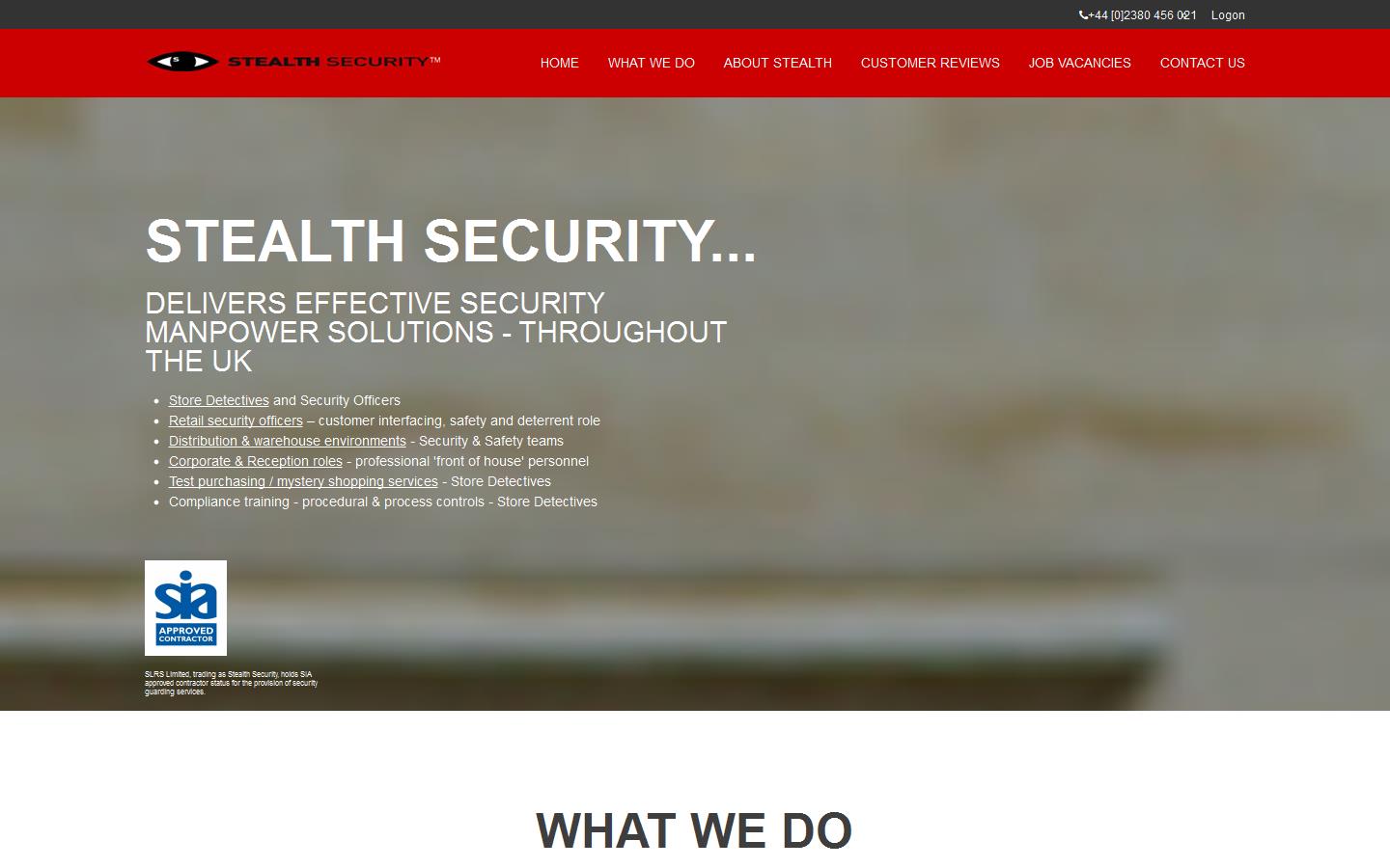 Stealth Security S L R S Ltd Website
