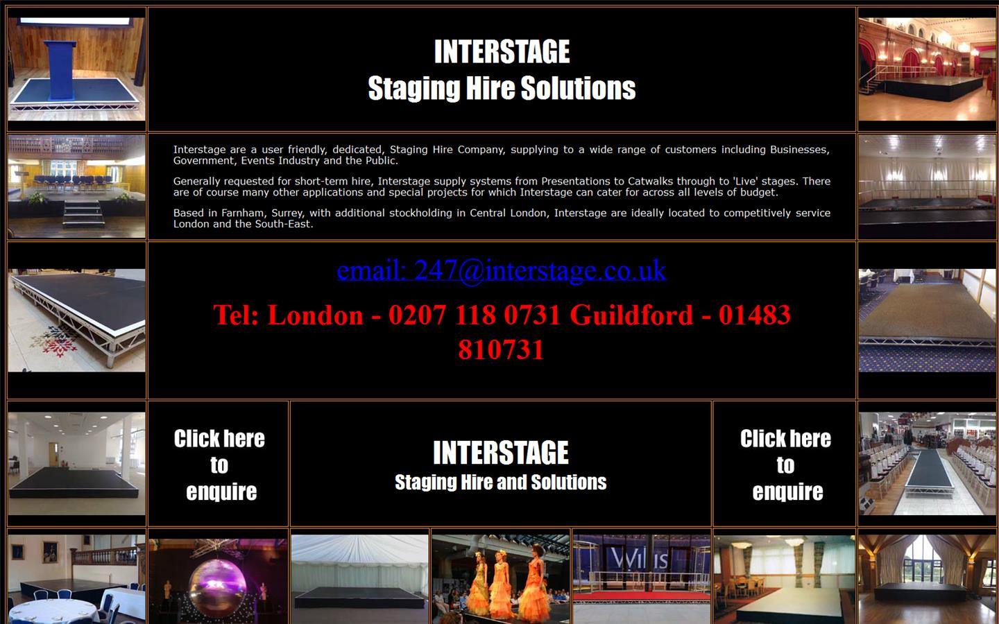 Interstage (Stage Hire) Website