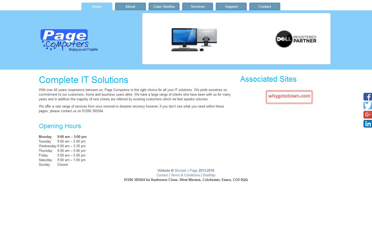 Page Computers Website