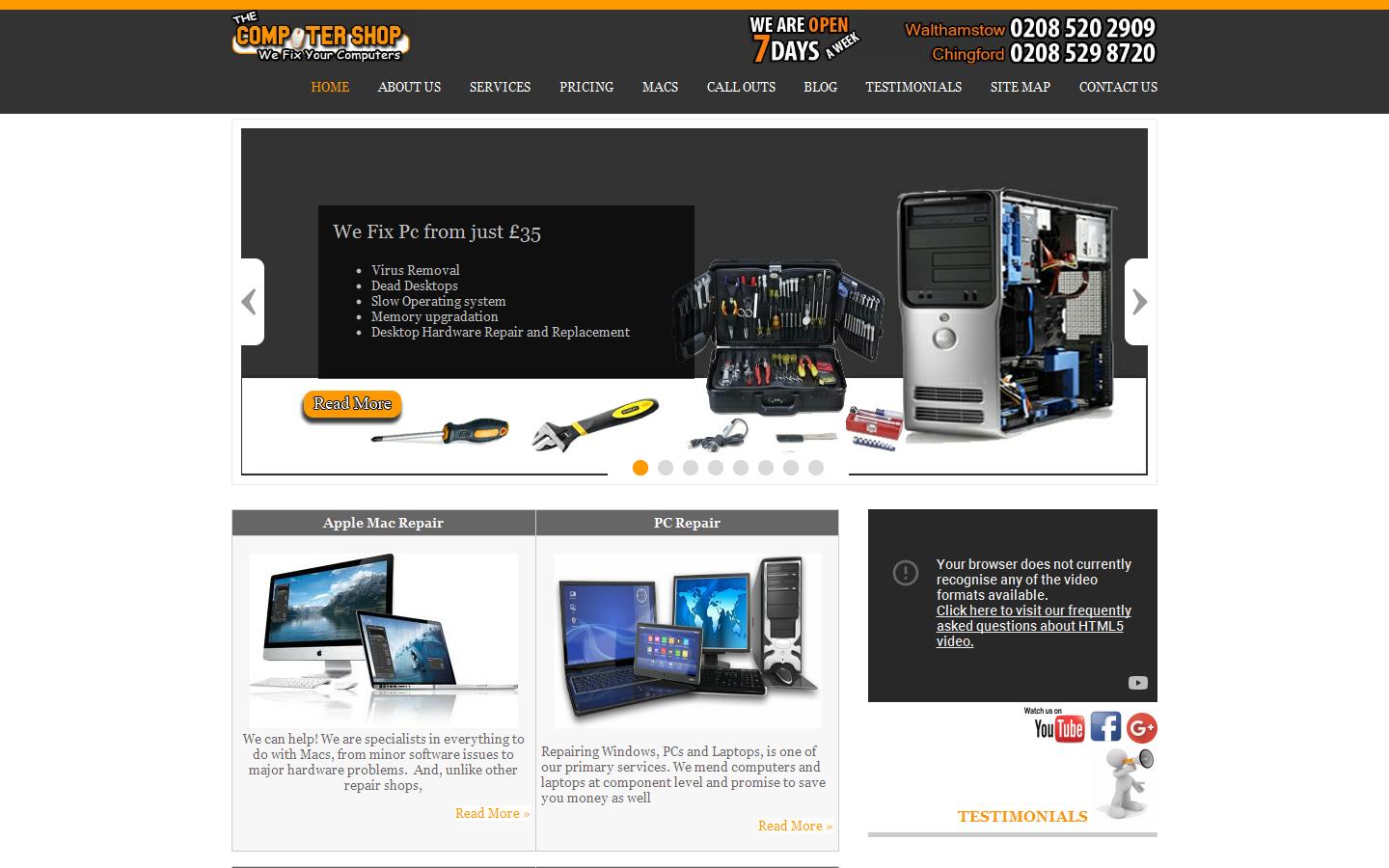 The Computer Shop Website