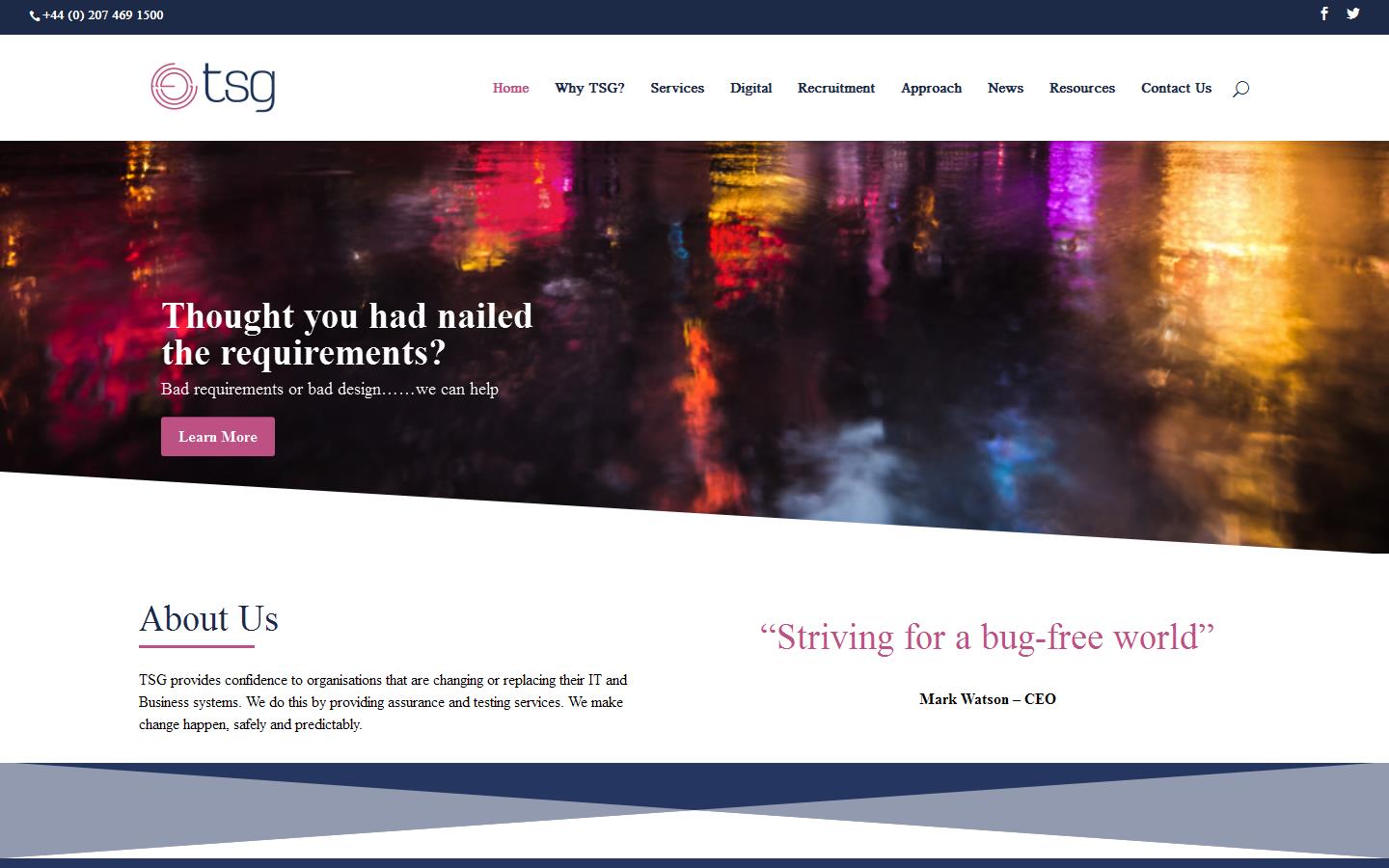 Testing Solutions Group Ltd Website