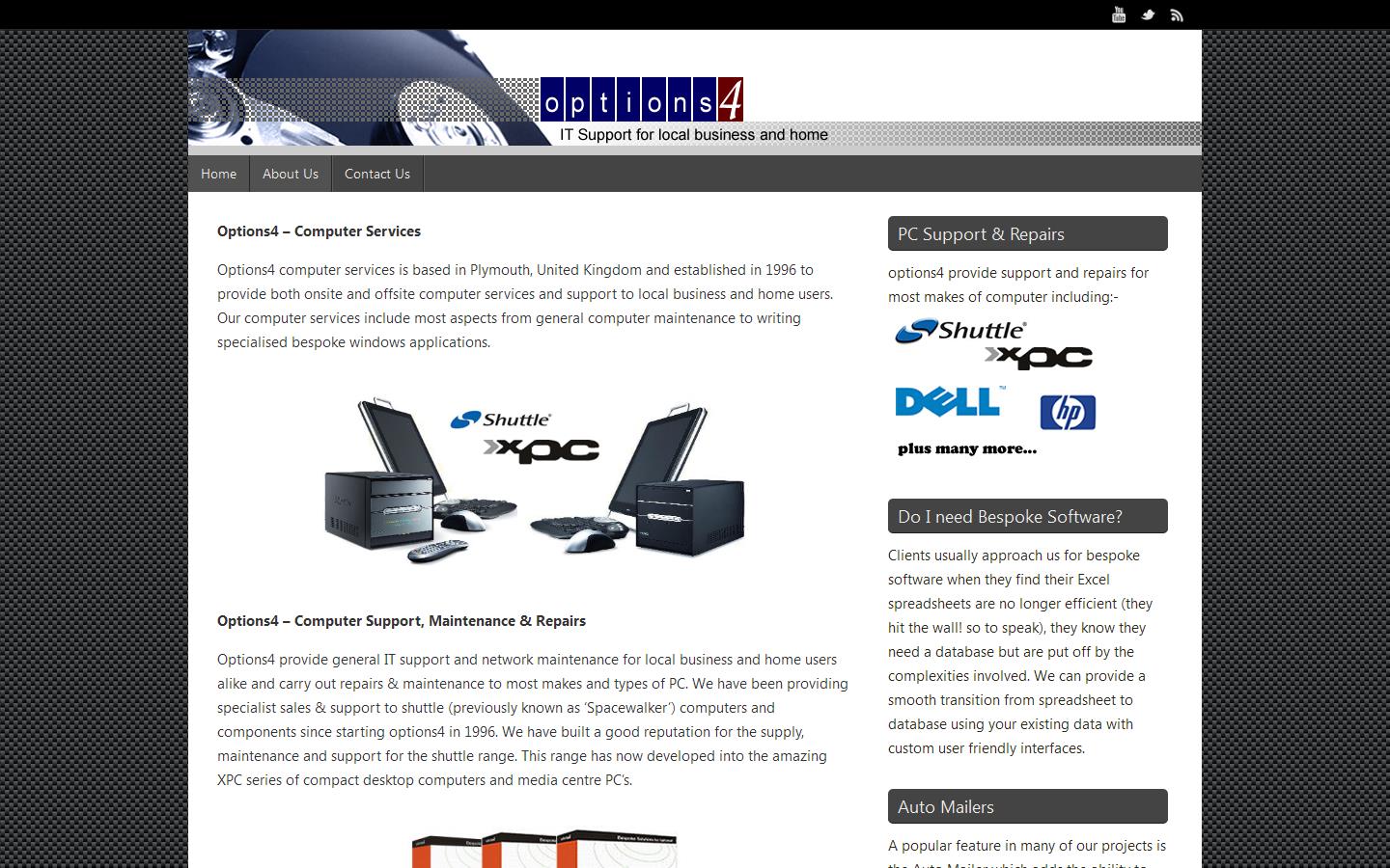 Options 4 Ltd Website