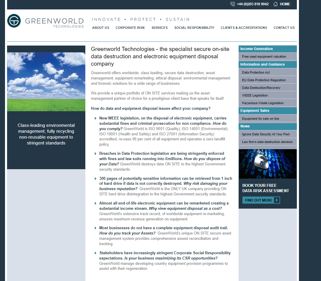 Greenworld Technologies Ltd Website