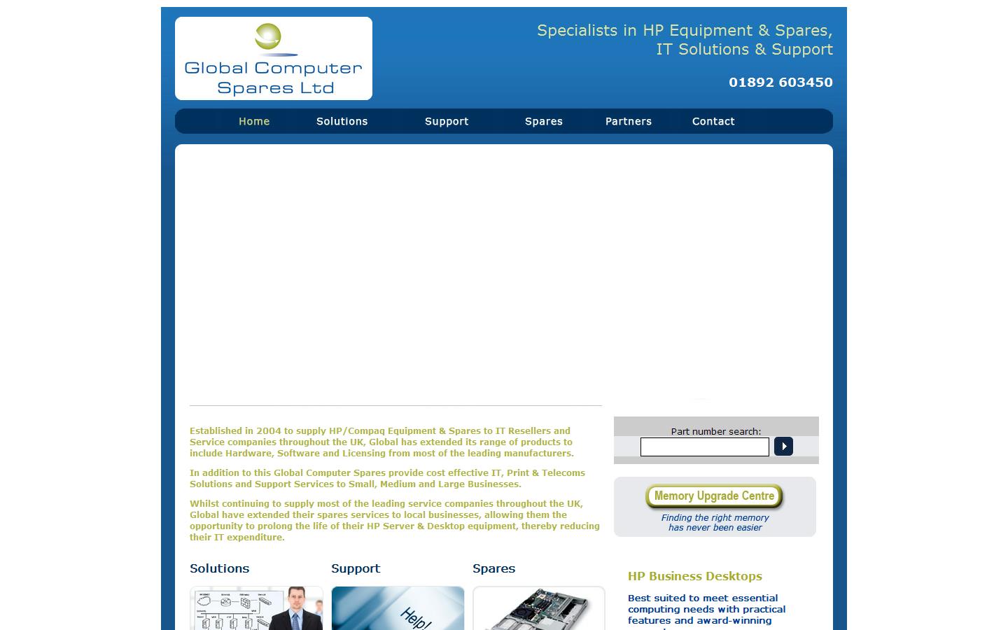Global Computer Spares Ltd Website