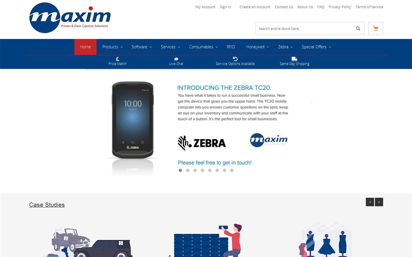 Maxim Computer Services Website