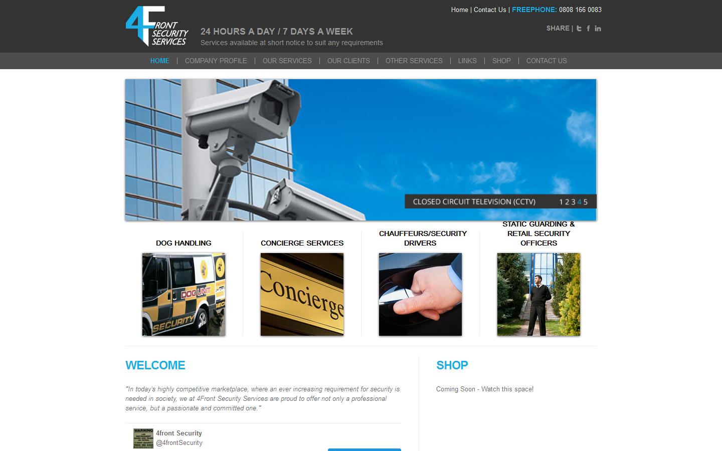 4 Front Security Services Website