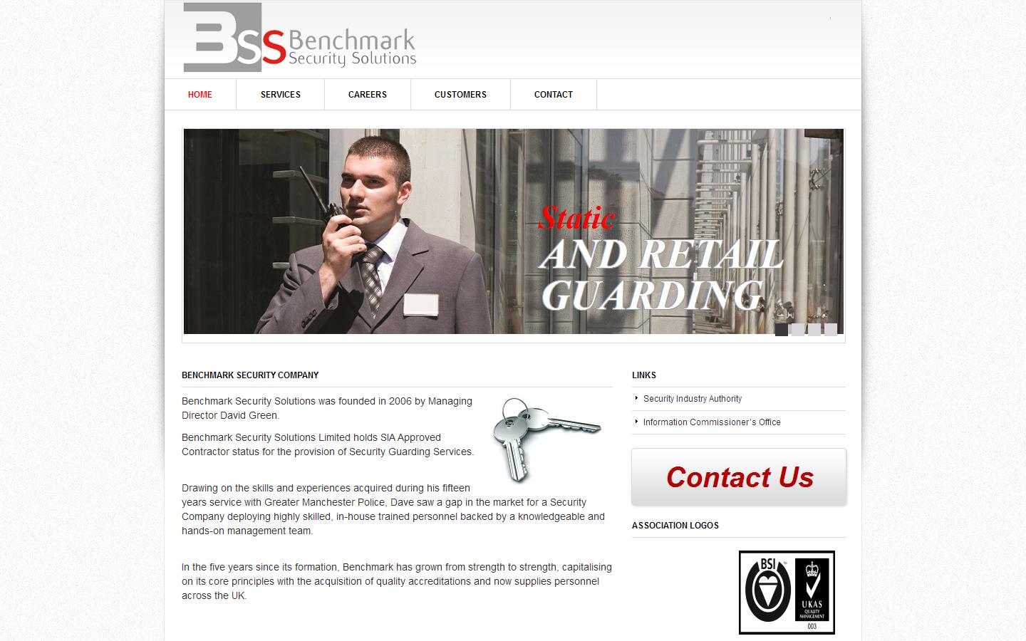 Benchmark Security Solutions Website