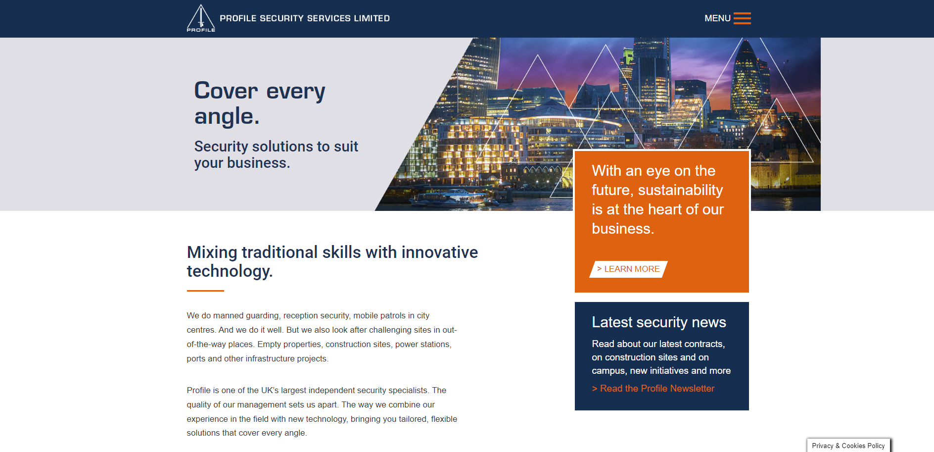 Profile Security Services Ltd Website