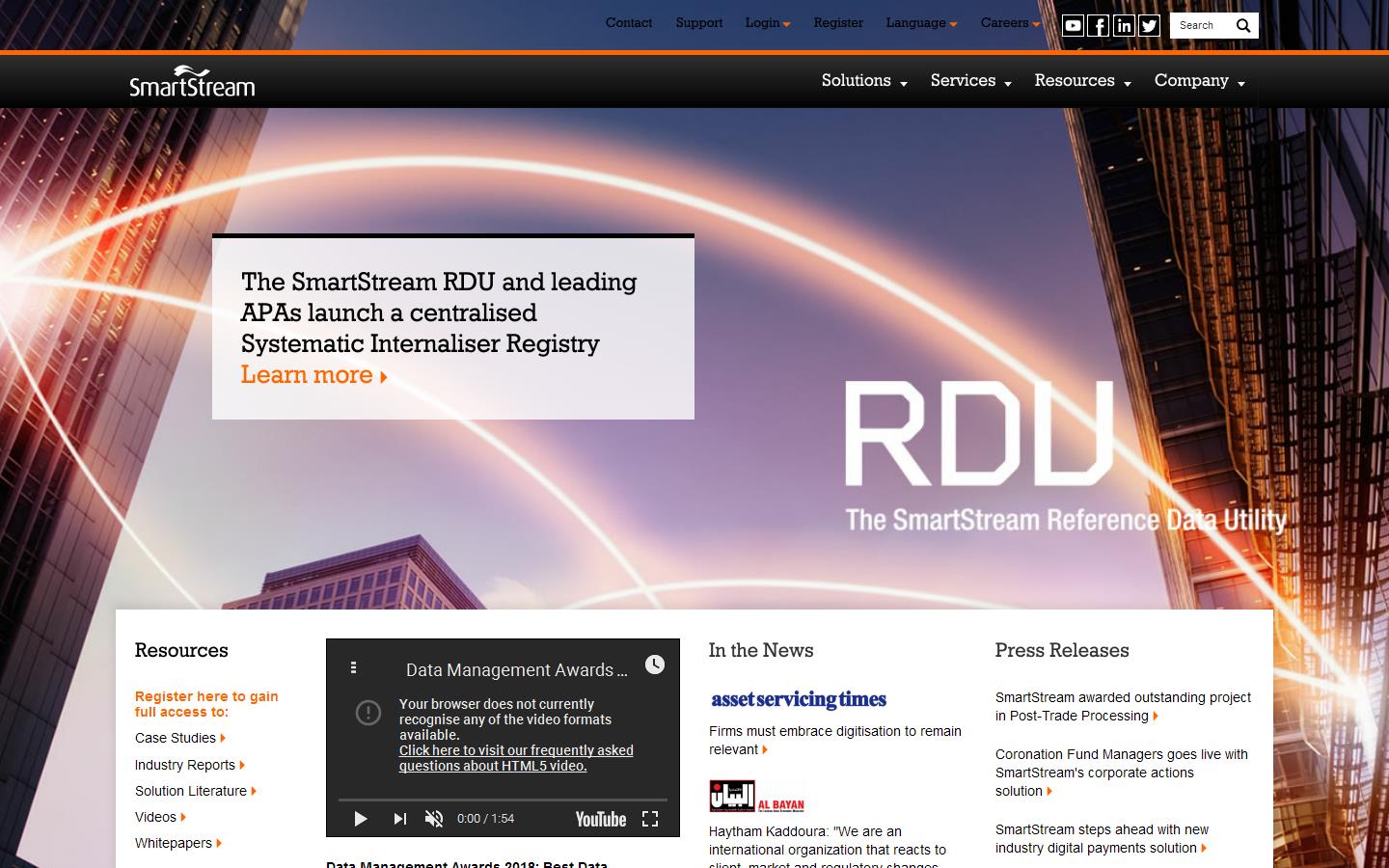 Smartstream Technologies Ltd Website