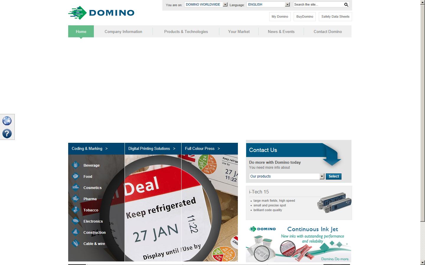 Domino UK Ltd Website
