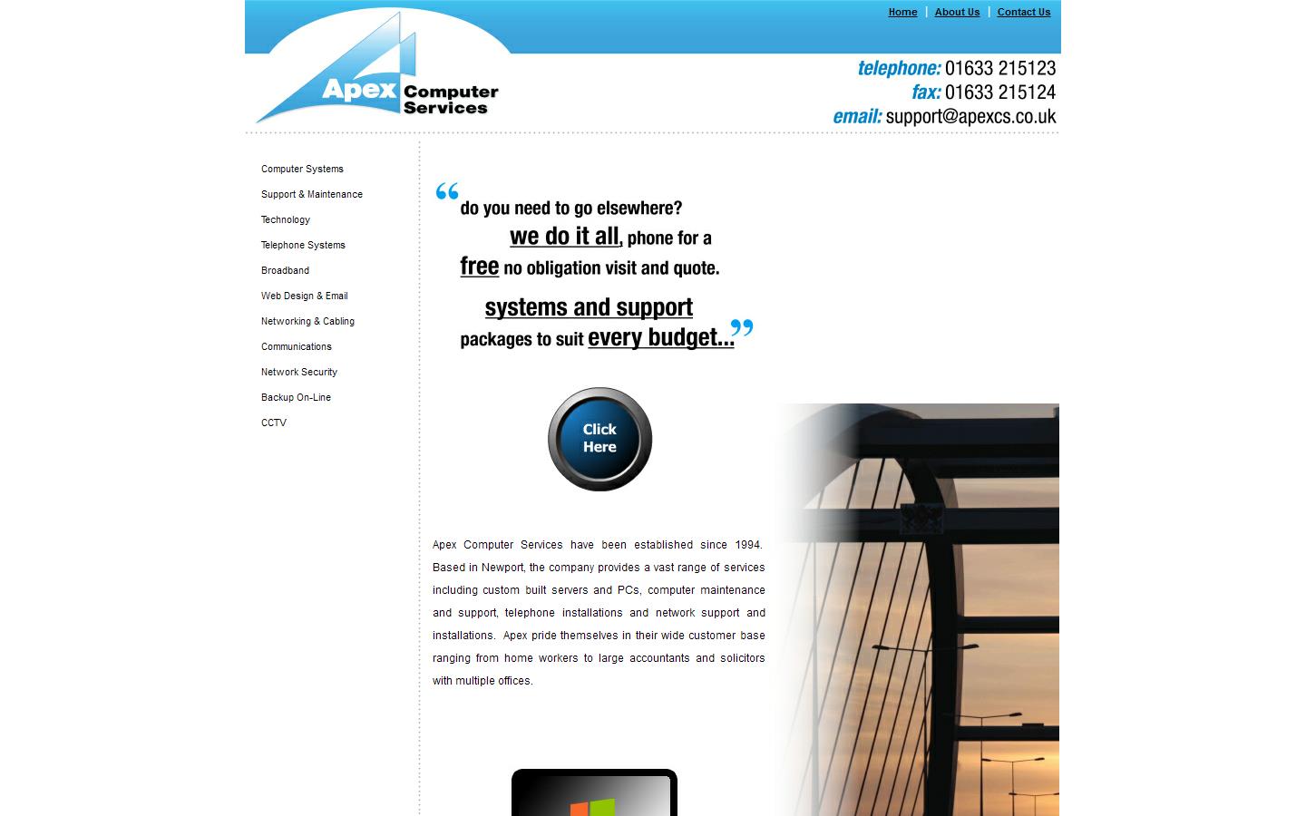 Apex Computer Services Wales Website