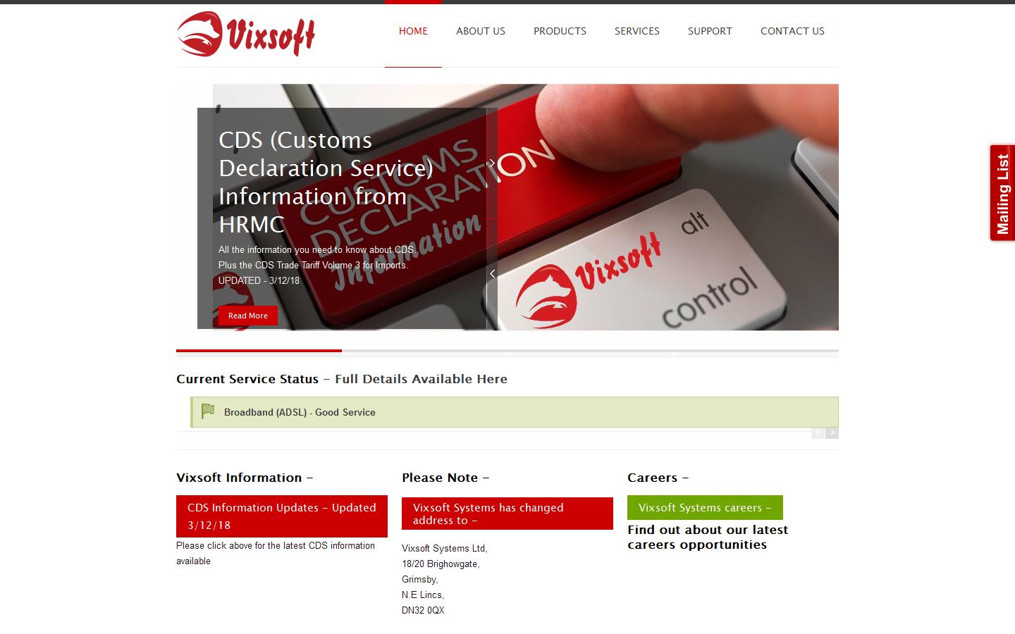 Vixsoft Systems Ltd Website