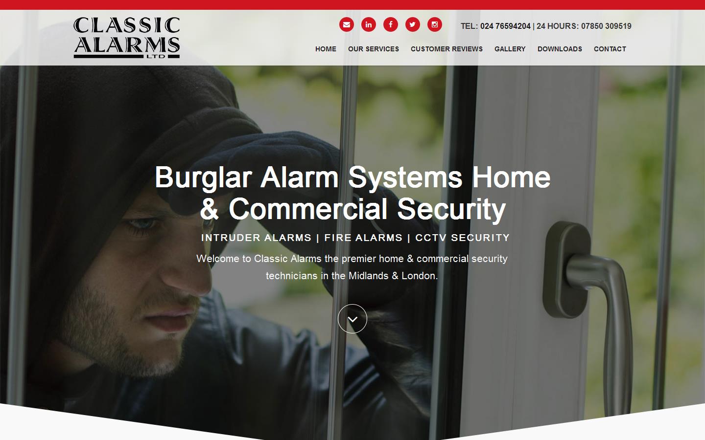 Classic Alarms Ltd Website