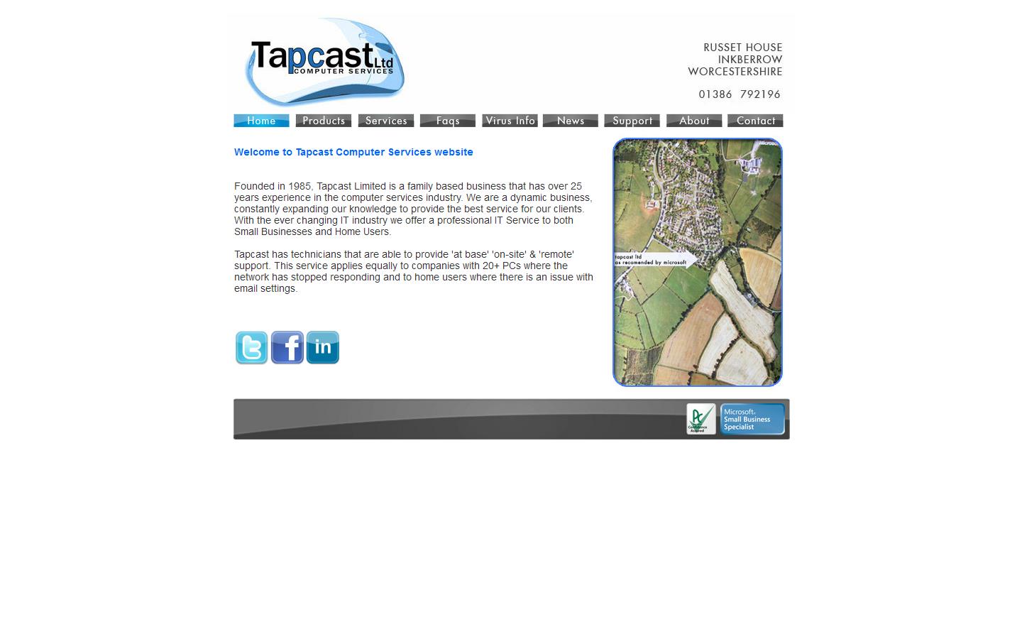 Tapcast Ltd Website