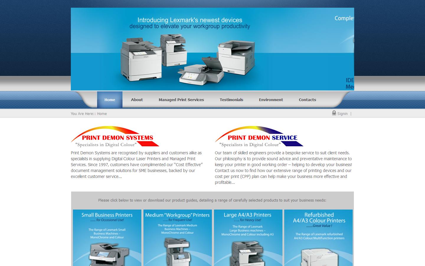 Print Demon Systems Ltd Website