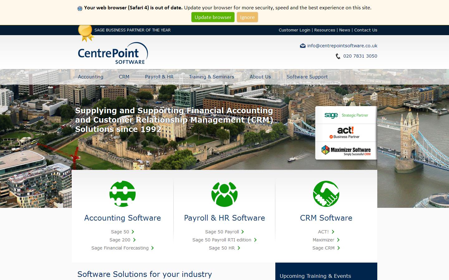 Centre Point Software Website