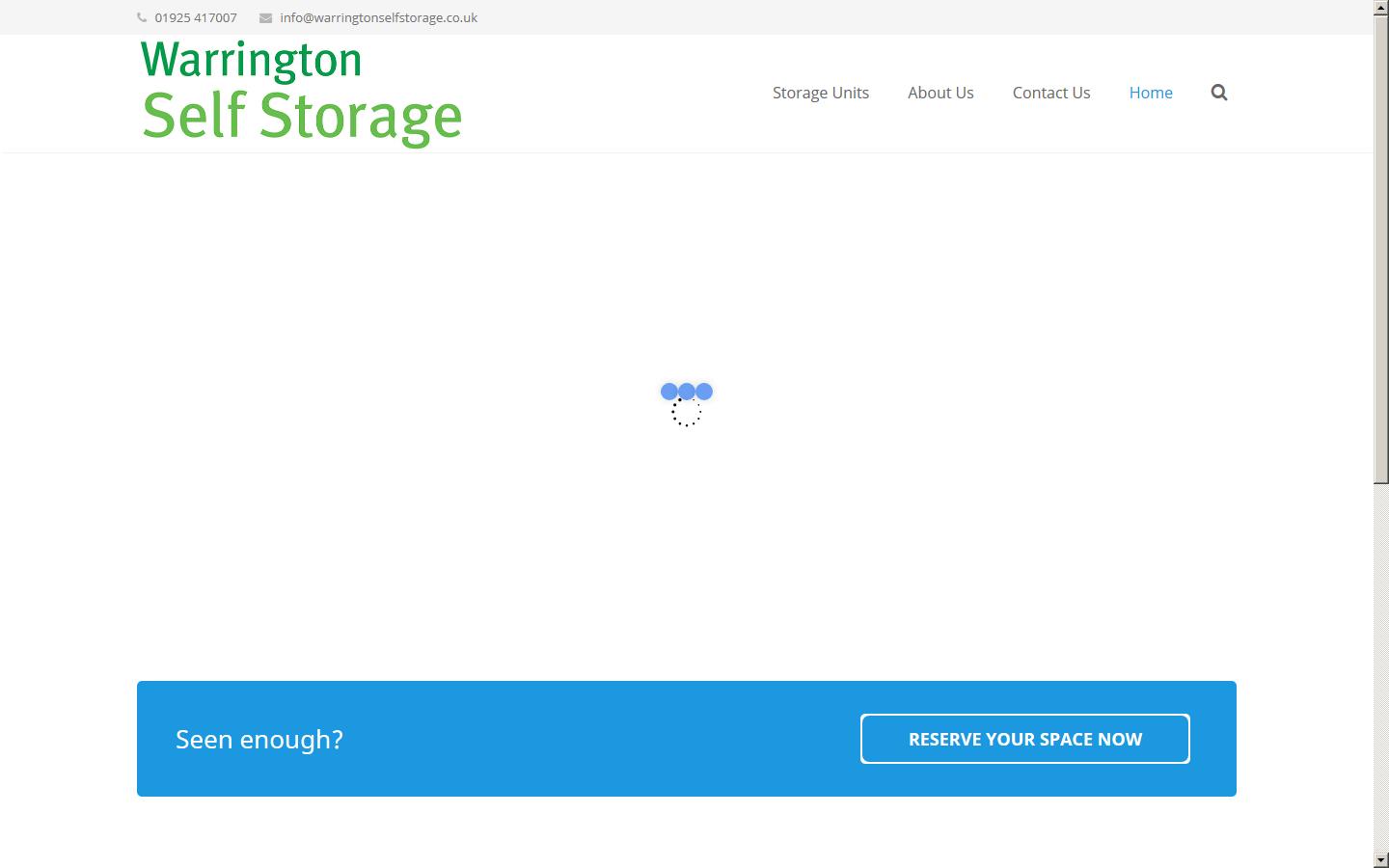 Warrington Self Storage  Website
