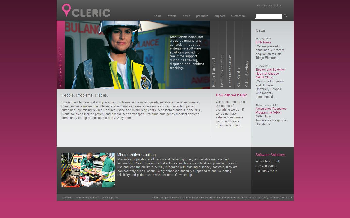 Cleric Computer Services Ltd Website