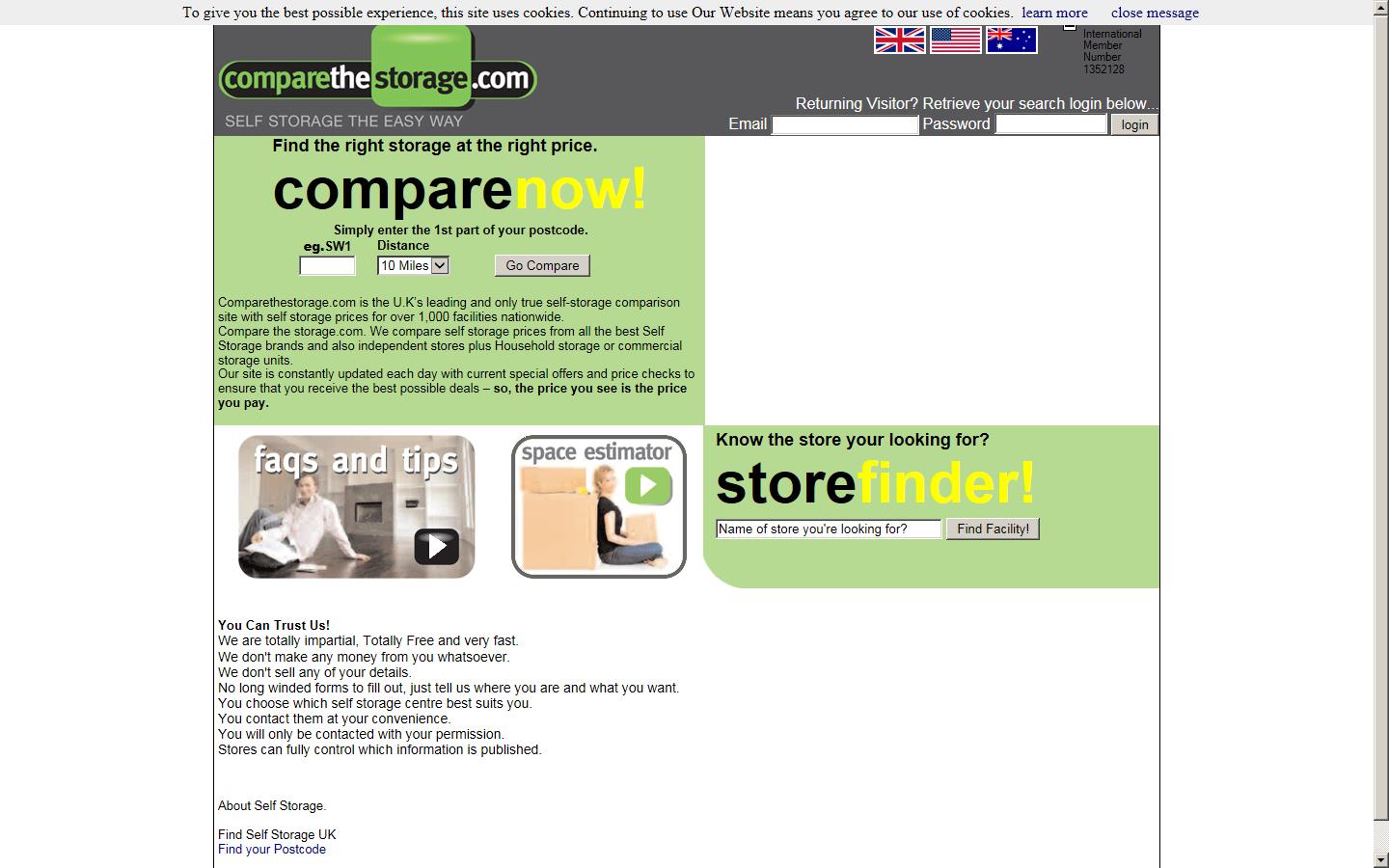 Compare Storage Ltd Website